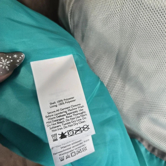 Women green raincoat windbreaker jacket - Picture 13 of 14